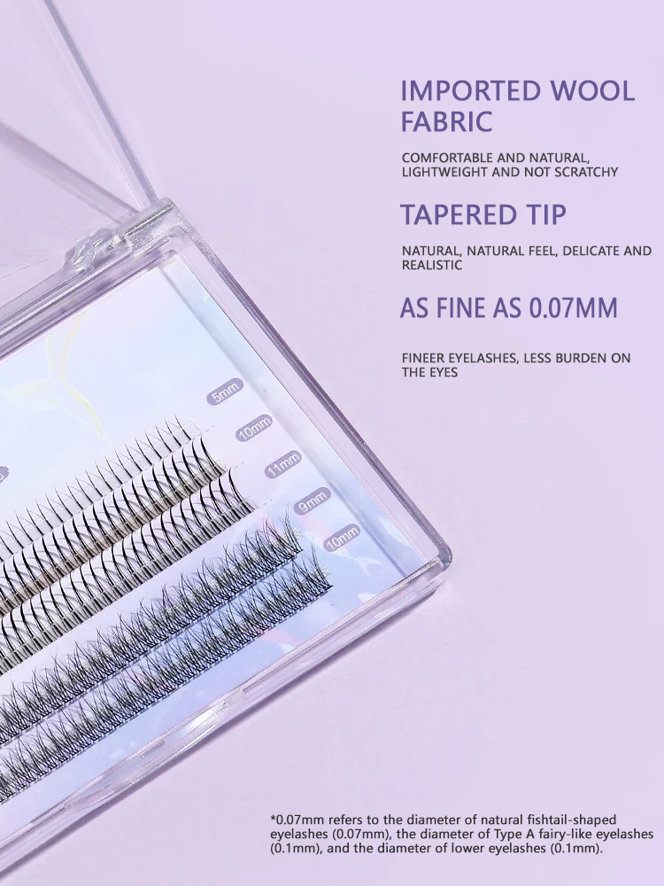 everbab individuals natural false eyelashes 艾蓓拉单簇假睫毛 cutehart