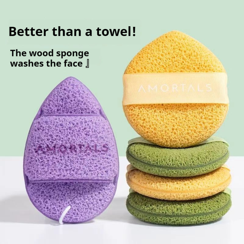 amortals smile cleansing puff water drop gloves face wash powder puff super soft wet and dry powder puff makeup tool shopee philippines