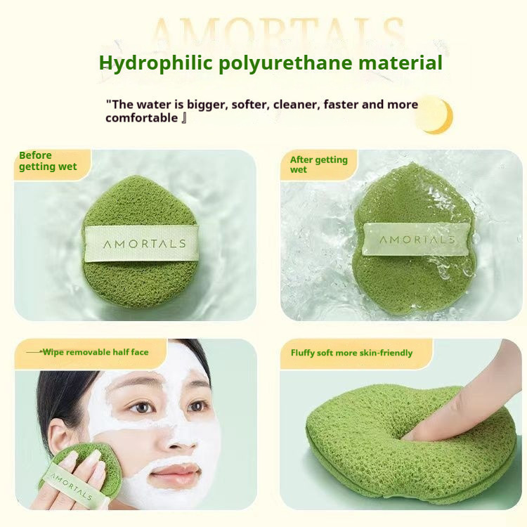amortals smile cleansing puff water drop gloves face wash powder puff super soft wet and dry powder puff makeup tool shopee philippines