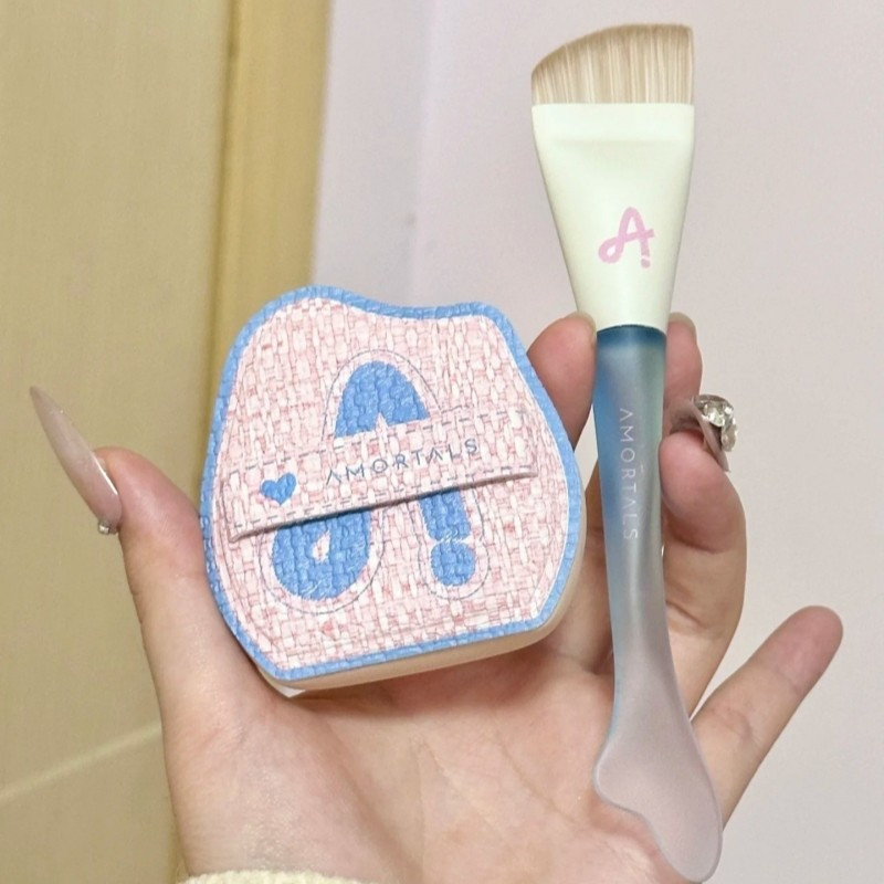 amortals powder foundation brush set box air cushion powder foundation cp not easy to eat powder lightweight and makeup foundation brush recommend beginner makeup tools shopee philippines