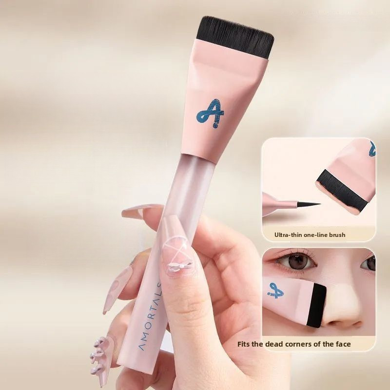 amortals foundation brush one line brush flat ultra thin markless powder makeup makeup liquid foundation special portable easy to use makeup brush shopee philippines