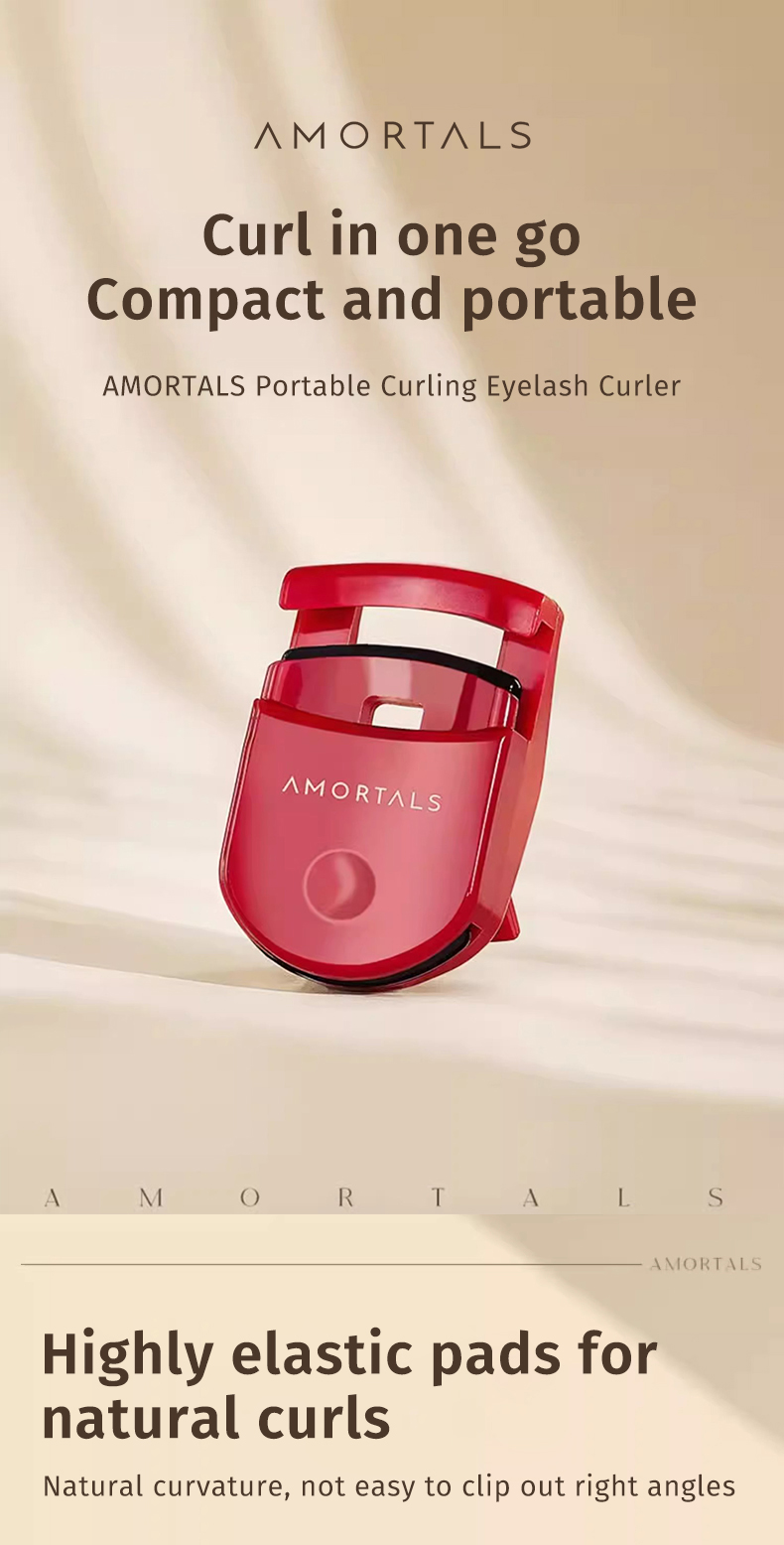 amortals portable eyelash curler mini sized, long lasting curl, strong hold, easy to use shopee philippines