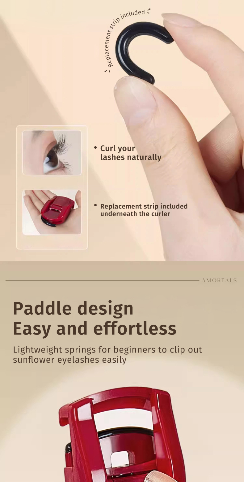 amortals portable eyelash curler mini sized, long lasting curl, strong hold, easy to use shopee philippines
